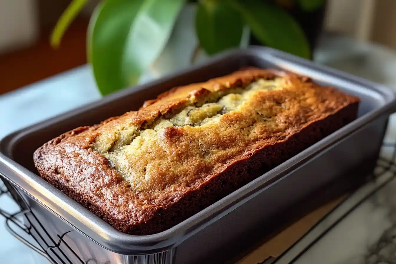 Gluten-Free Banana Bread with Almond Flour on a cutting board