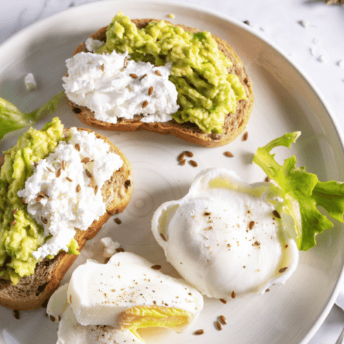 Avocado Toast with Poached Egg and Tahini Sauce