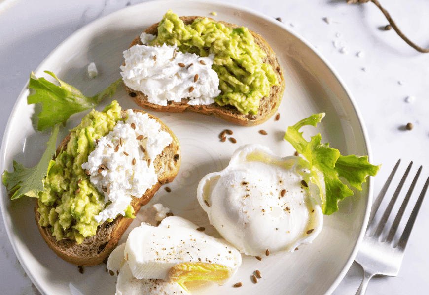 Avocado Toast with Poached Egg and Tahini Sauce