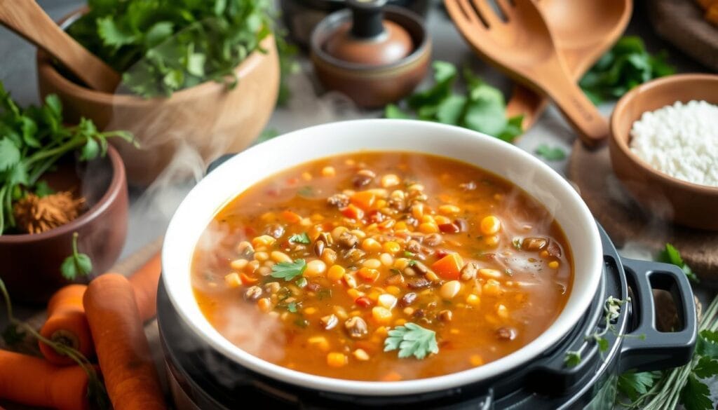 Instant pot lentil soup