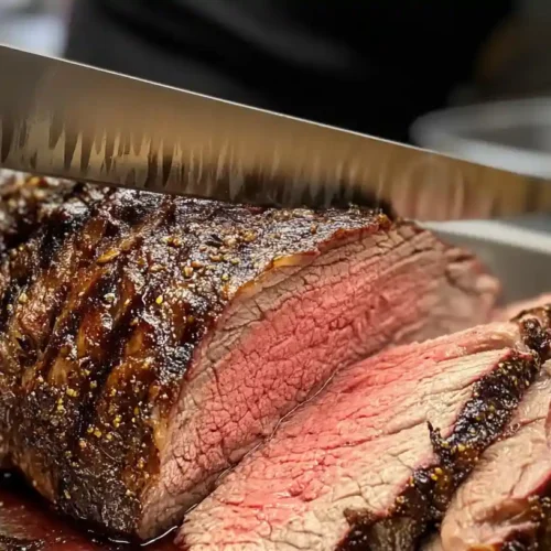 standing rib roast recipe salt, pepper, and fresh herbs ready for roasting.
