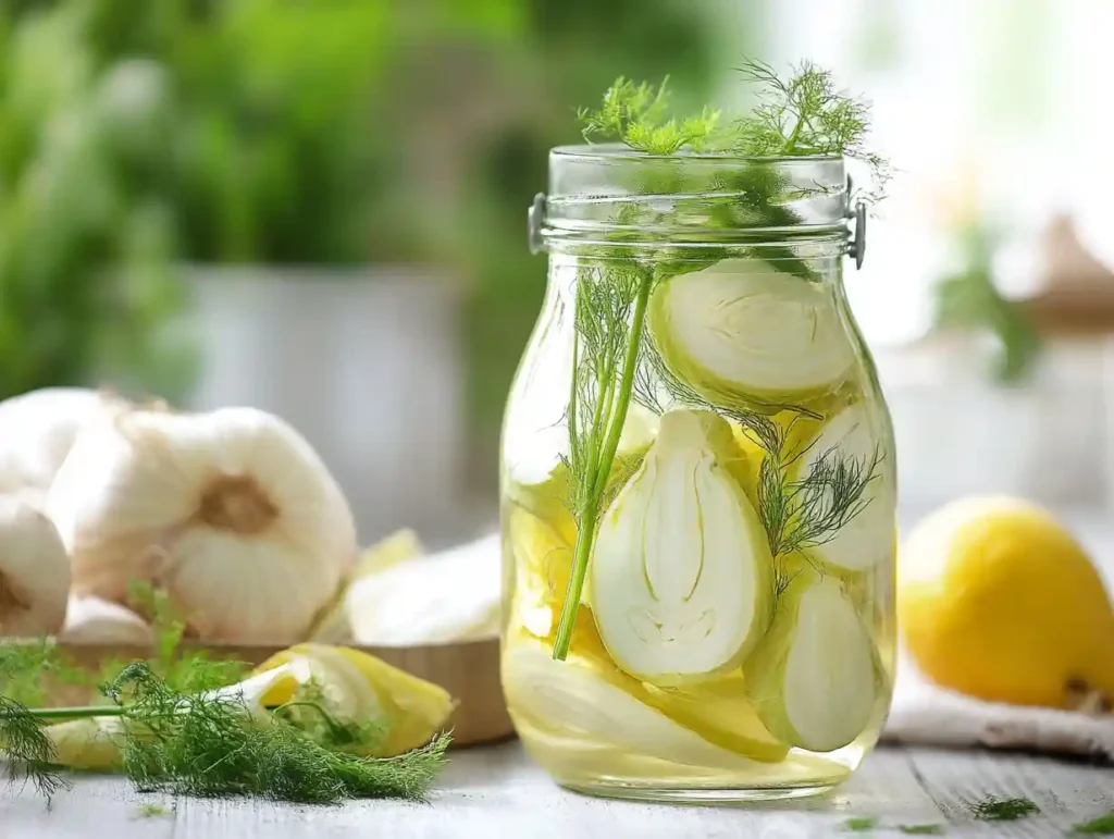Can You Infuse Water With Fennel? Benefits Fennel-infused water served with lemon slices and mint leaves for added flavor.