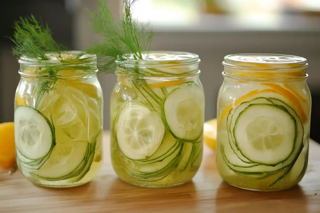 Fresh fennel, orange slices, and a glass of water on a wooden table.