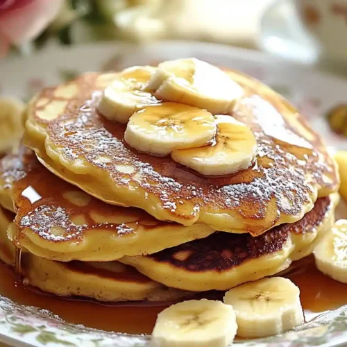 Healthy banana pancakes cooking in a non-stick pan, perfectly golden and fluffy.