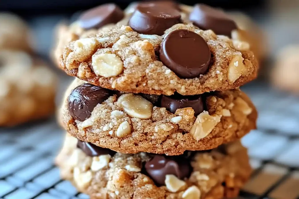 Almond flour chocolate cookies served on a plate