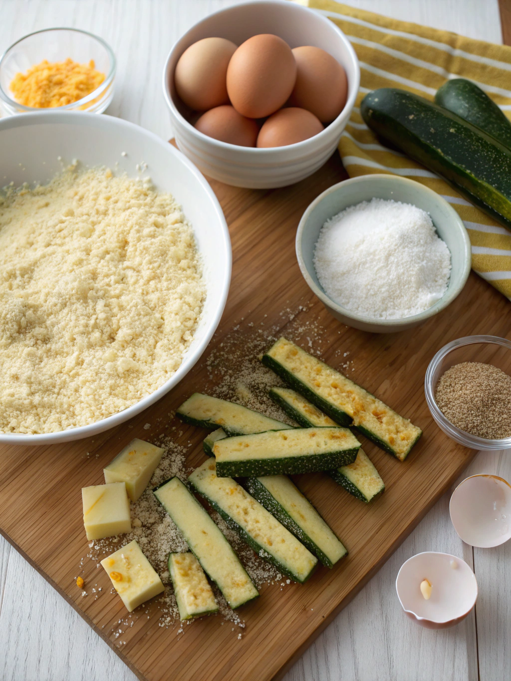 Crispy Parmesan Crusted Zucchini Fries ingredients