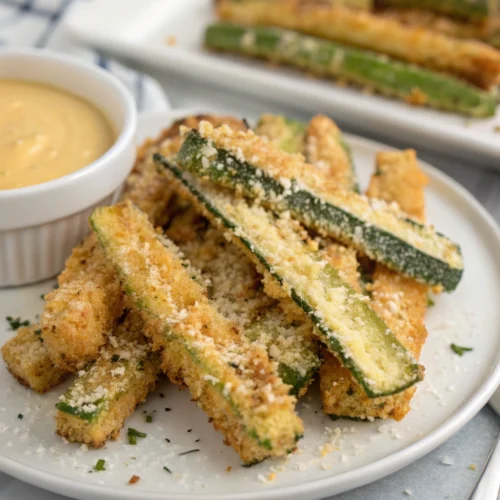 Crispy Parmesan Crusted Zucchini Fries