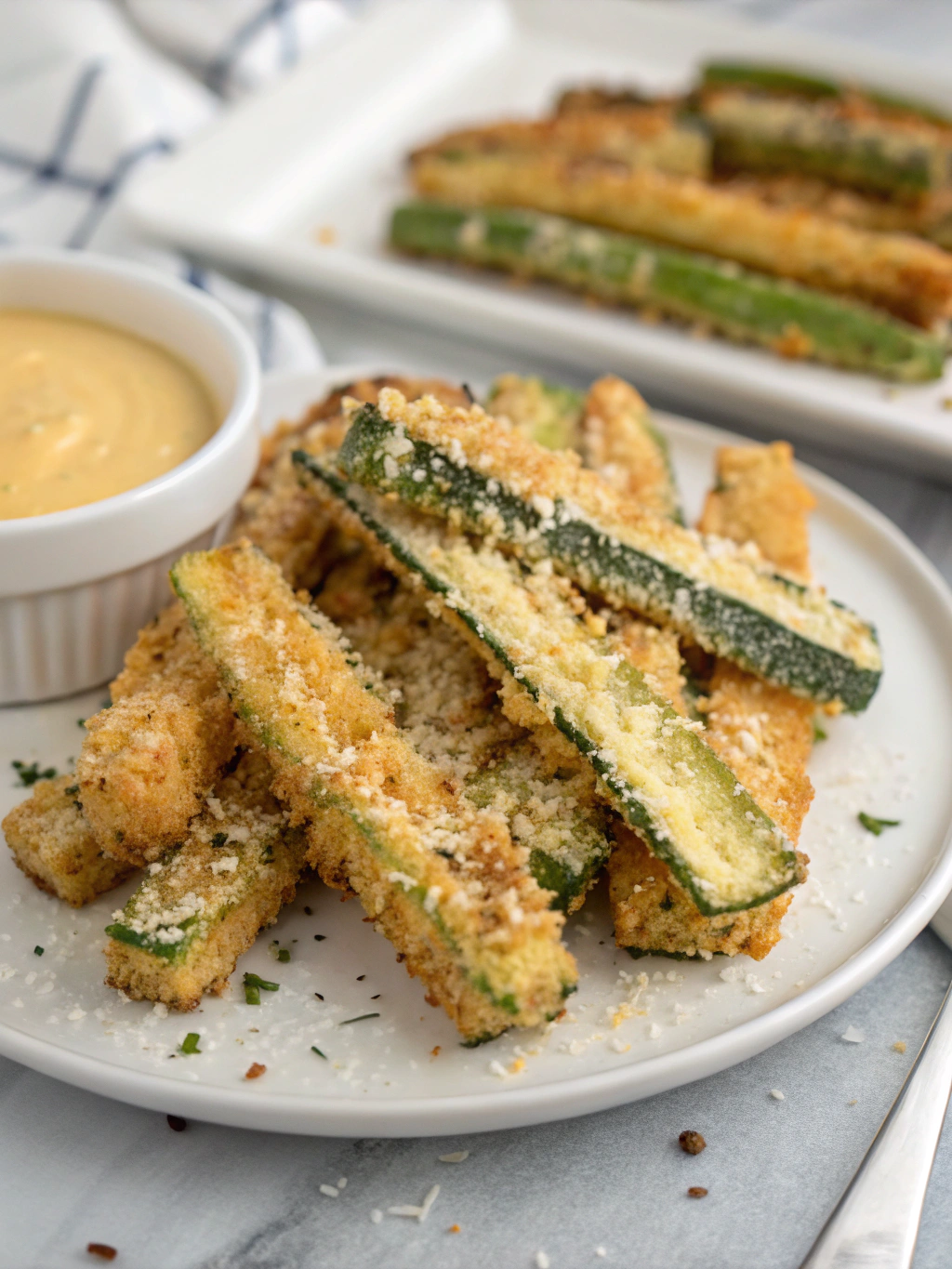 Crispy Parmesan Crusted Zucchini Fries