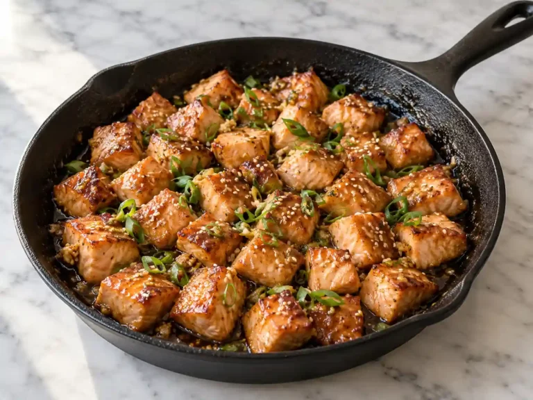 Crispy Honey Garlic Salmon Bites